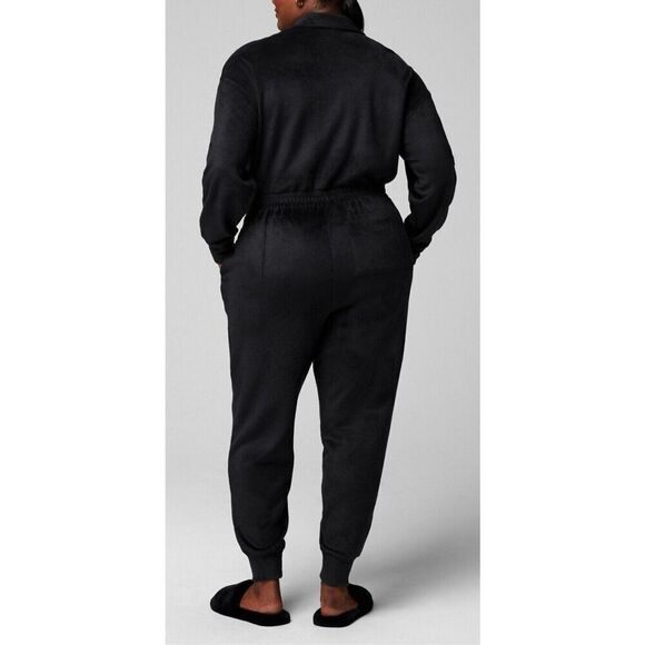 Fabletics ON2357060-0001 Women's Sz XXL/1X Black Cozy Cord Zip Jumpsuit $100 - Picture 13 of 13